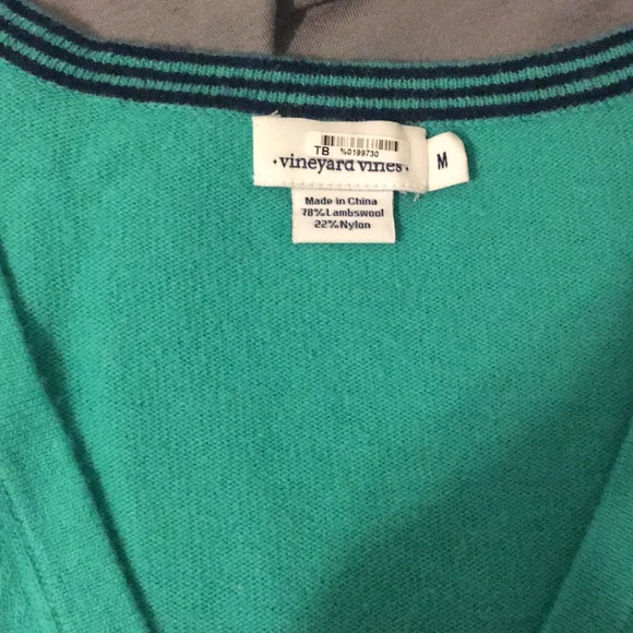 Vineyard Vines teal v neck sweater! - Picture 2 of 5